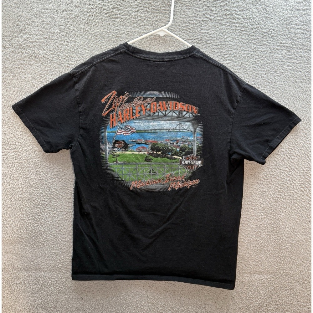Harley Davidson Shirt‎ Adult XL Black Motorcycle Biker Nature Destination Grunge